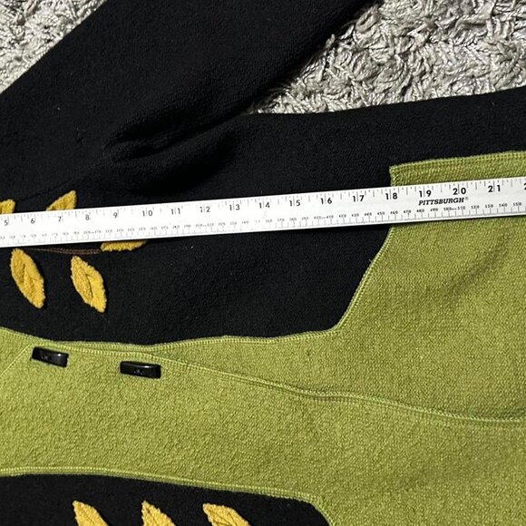 Virgin Wool Boho Button Sweater Size S - Picture 4 of 6